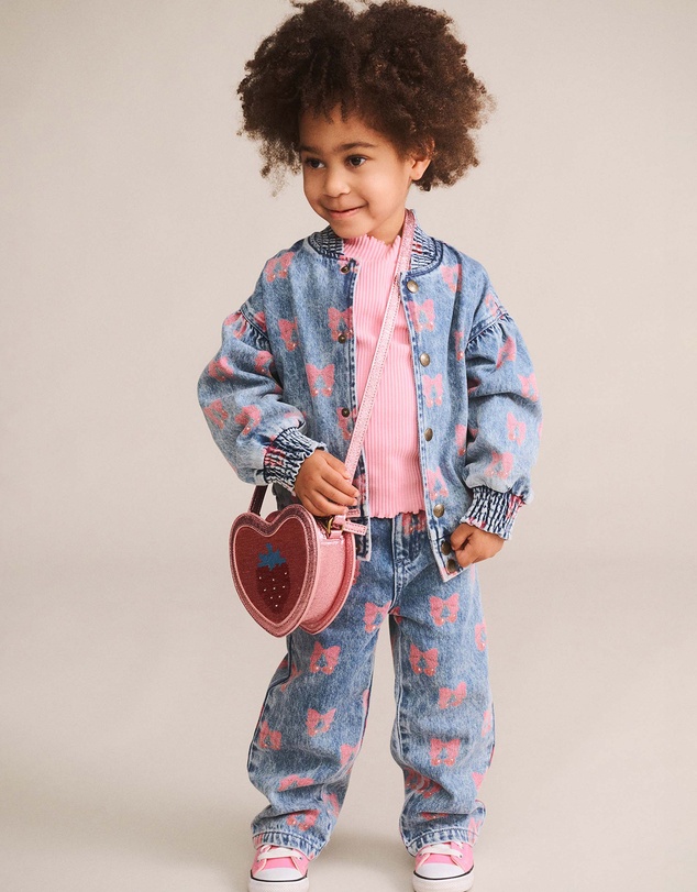 Huxbaby - Dreamy Denim Cherry Paperbag Pants - Babies-Teens