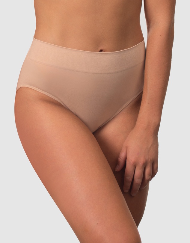 B Free Intimate Apparel - Smooth-Touch Contour High Cut Briefs - 3 Pack