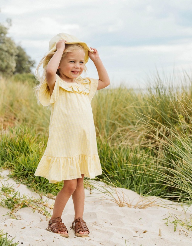 Bebe by Minihaha - Libby Check Dress W Emb Yoke - Kids
