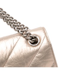 Pre-Loved by Azura Reborn - Pre-Loved Small Metallic Calfskin Crush Chain Shoulder Bag