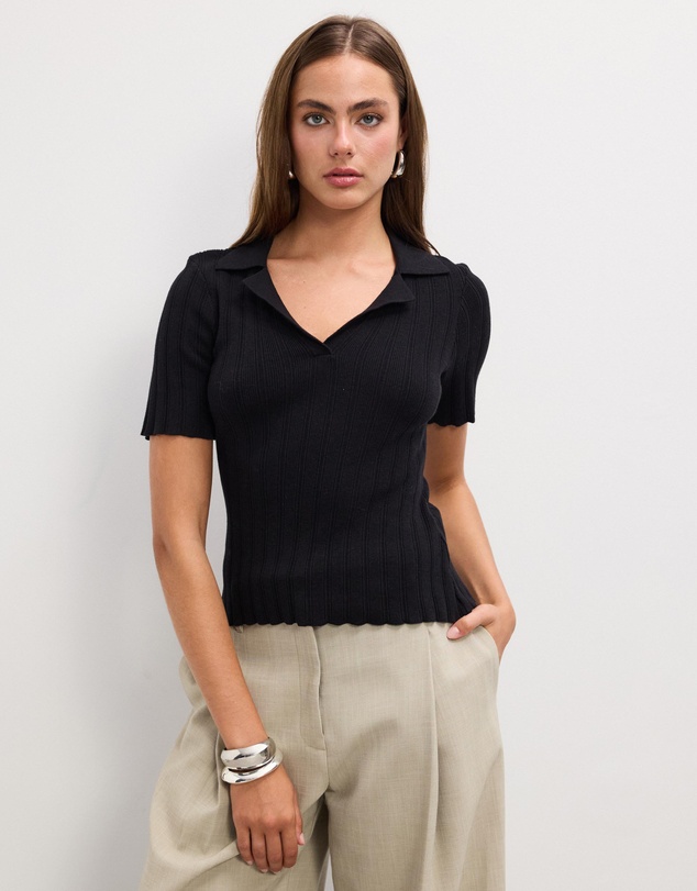 The Fated - Miles Collared Knit Top