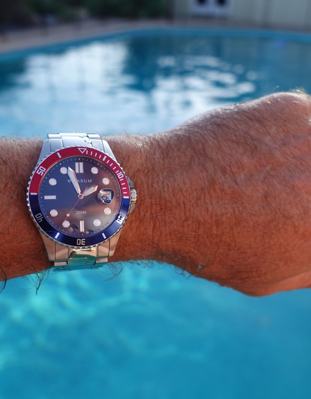 Maxum - Prince Blue Dial & Silver Tone Case & Bracelet