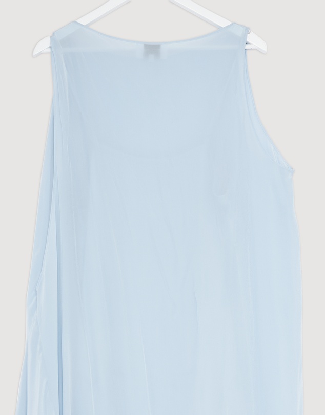Revibe - Repaired Minima Esenciales Hallie Sheer Viscose Draped Maxi Dress - AU 14