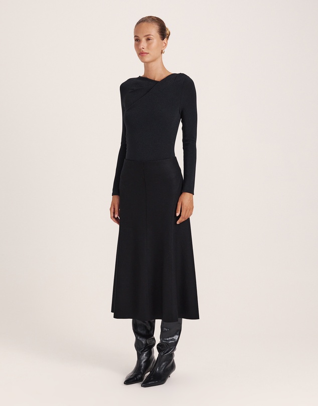 SABA - Karla Wool Panel Midi Skirt