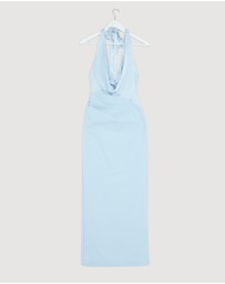 Revibe - Repaired Shona Joy Dillon Cowl Neck Maxi Dress - AU 8