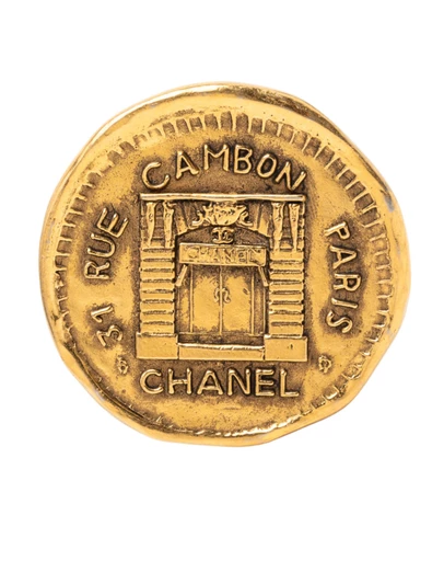 Pre-Loved by Azura Reborn - Pre-Loved Gold Plated 31 Rue Cambon Coin Brooch