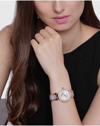 Michael Kors - Mini Parker Rose Gold-Tone Chronograph Watch