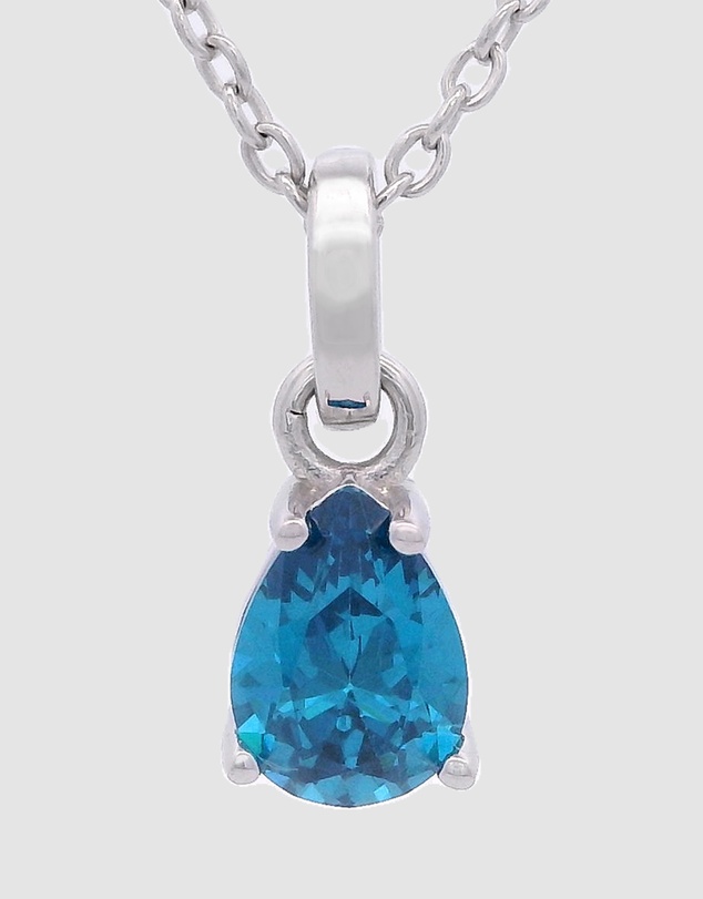 Georgini - GEORGINI WISTERIA PENDANT BLUE TOPAZ CZ SILVER