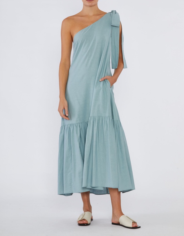 Amelius - Aruba Linen One Shoulder Dress