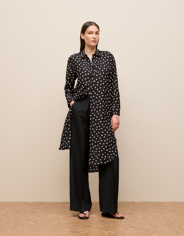 Trenery - Spot Relaxed Shirt Dress in Black