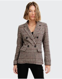 Belle & Bloom - Piccadilly Wool Blend Plaid Blazer