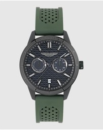 Aston Martin - HDL IP Black Bertelli Green Silicone Strap Watch