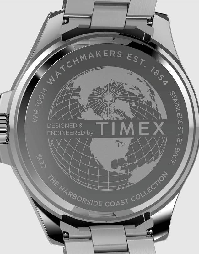 TIMEX - Harborside Coast Multifunction 43mm Stainless Steel Bracelet Watch