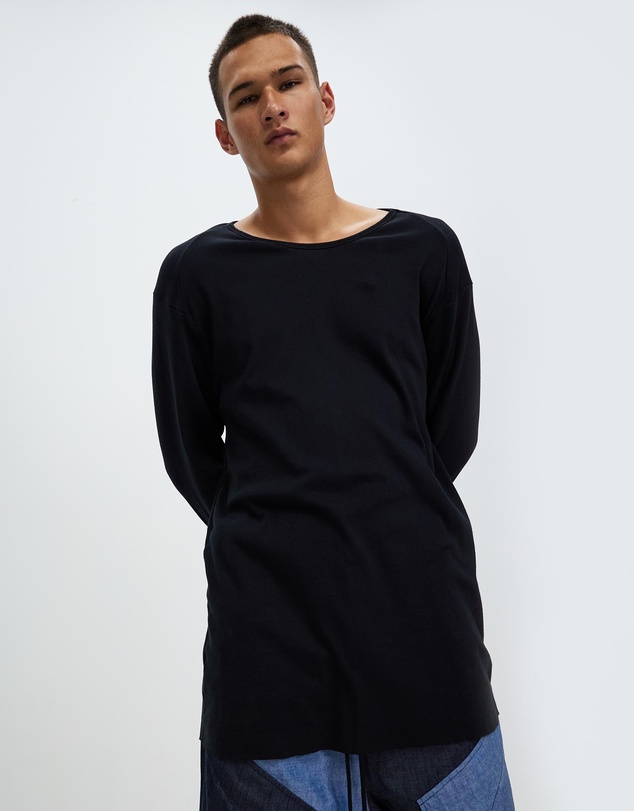Surrounded By Ghosts - The Diaspore Rib Knit Long Sleeve Tail T-Shirt