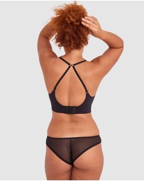 Bras N Things - Base Layers Long Line Push Up Bra - Black