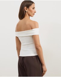 Atmos&Here - Ophira Off Shoulder Ponte Structured Top