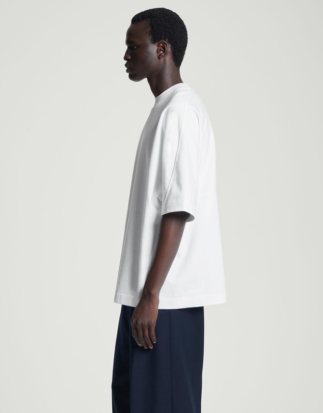 COS - OVERSIZED HEAVYWEIGHT MOCK-NECK T-SHIRT