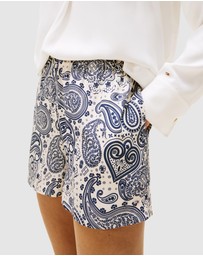 Tommy Hilfiger - Twill Print Flare Shorts
