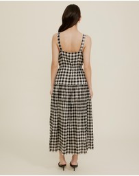 The Fated - Yvelines Check Midi Dress