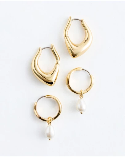 & Other Stories - Two-Piece Hoop Earring Set