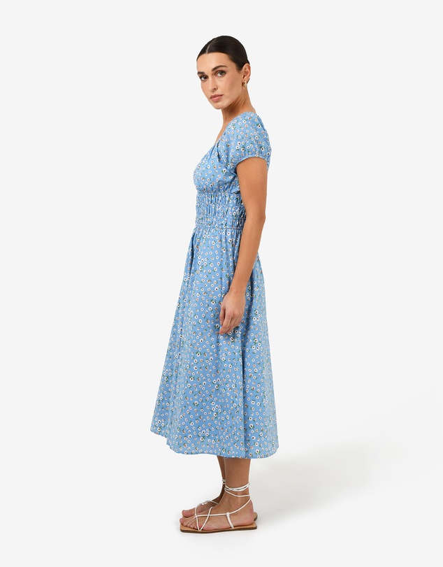 Forcast - Alisa Shirred Midi Dress