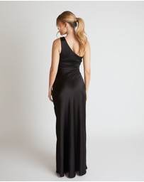 Six Stories - One Shoulder Satin Ruched Bridesmaid Dress