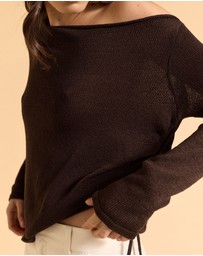 MVN - Rouched Side Knit Top