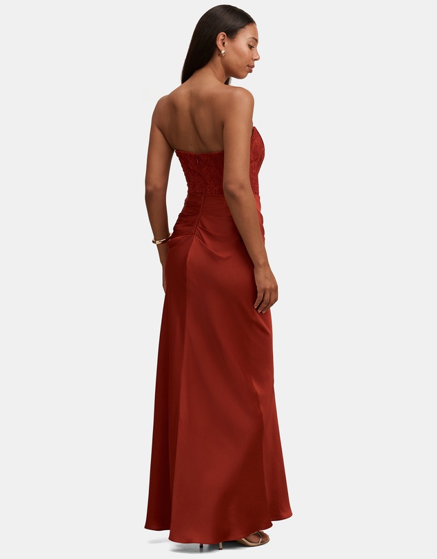 Forever New - Ivy Lace Corset Drape Maxi Dress