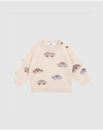 Bebe by Minihaha - Alvin Automobile Knitted Jumper - Babies