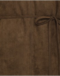 Petal & Pup - Caleb Faux Suede Tunic Top - Khaki