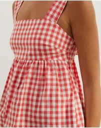 Atmos&Here - Billie Self Tie Gingham Top