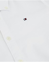 Tommy Hilfiger - Solid Stretch Poplin Long Sleeve Shirt - Kids