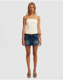Cotton On - Micro Low Denim Skirt