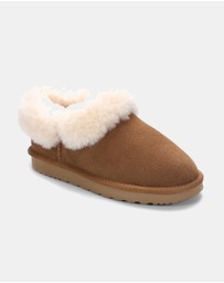 AusWooli Ugg Boots - Coogee Sheepskin Cozy Ankle Slippers