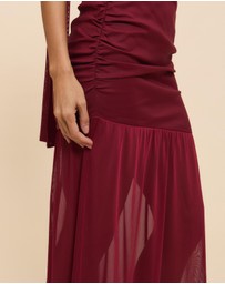 CHANCERY - Bree One Shoulder Self Scarf Maxi Dress