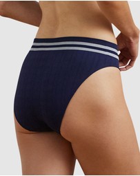Lauren by Ralph Lauren - Cricket Cable Knit High Cut Seamless Bikini Brief