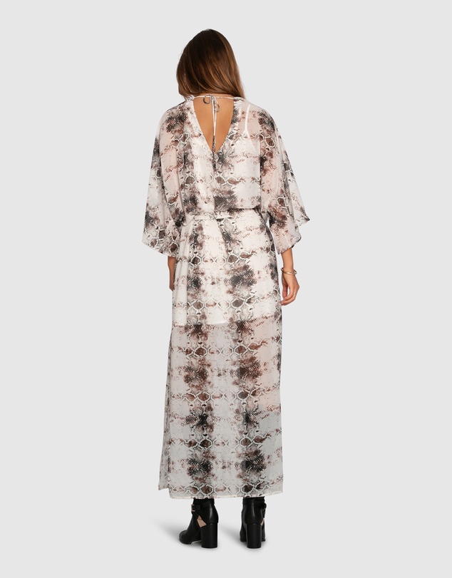Belle & Bloom - Heart On Fire Snake Print Kaftan