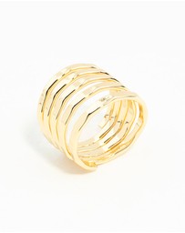 Lovisa - Gold Molten Layered Ring