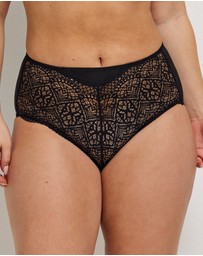 Kayser - 2 Pack Daily Essentials Micro & Geo Lace Full Brief (465 )