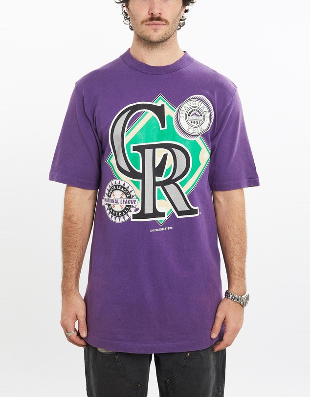 Vintage by The Real Deal - Pre Loved - Vintage 1993 MLB Colorado Rockies Tall Tee