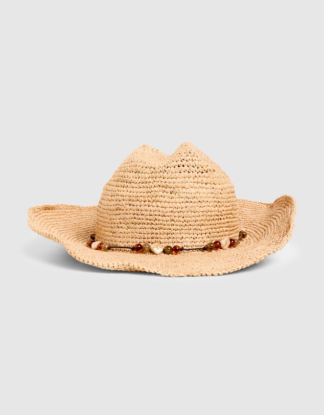 Subtitled - Connie Raffia Cowboy Hat