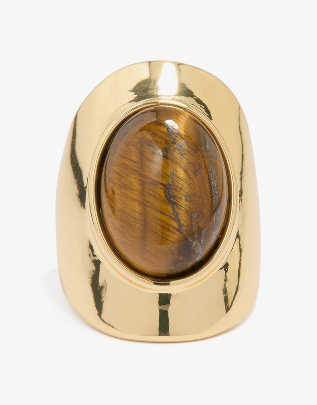 Lovisa - Gold Plated Tiger's Eye Oval Ring