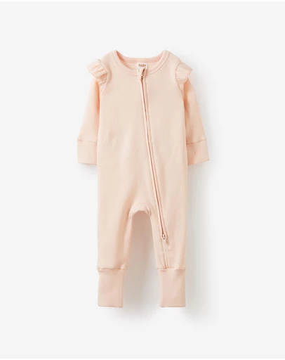 Cotton On Kids - Growie Long Sleeve Rib Romper
