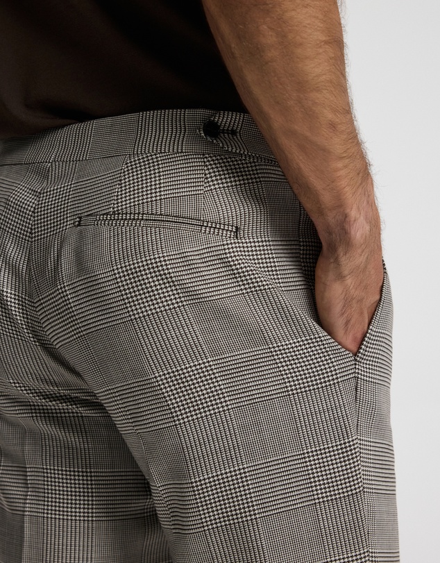 Calibre - Tailored Check Wool Pants Mocha