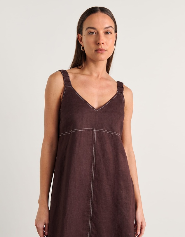 Jag - Sara Linen Midi Dress