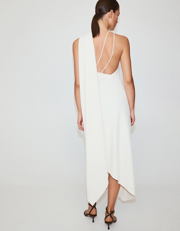 M.N.G - Asymmetrical Dress with Scarf