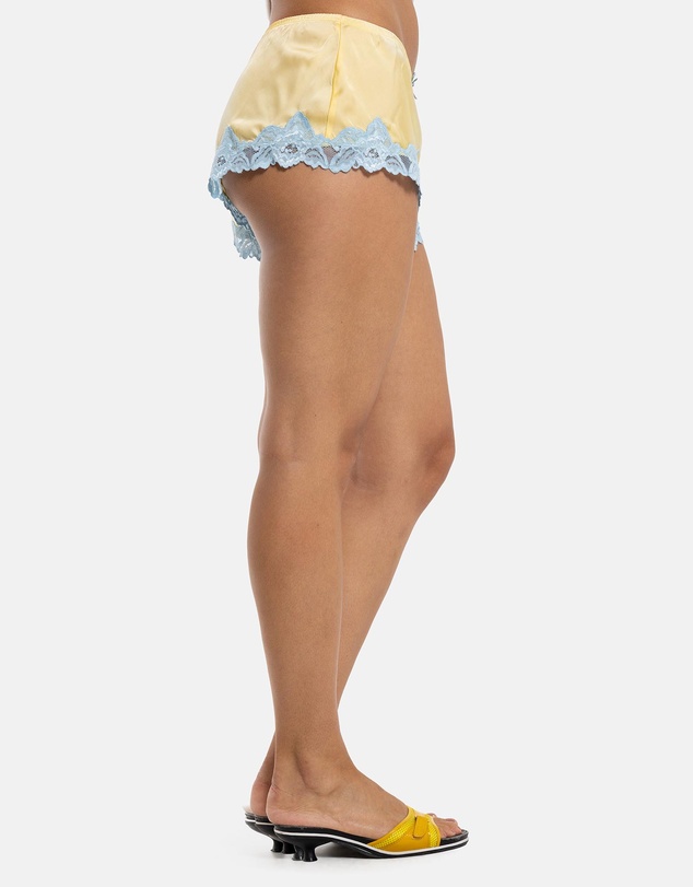 Jaded London - Satin Shorts with Lace Trim