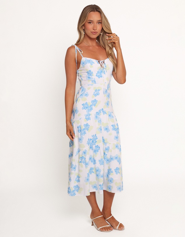 Petal & Pup - Kieran Midi Dress - Blue Floral