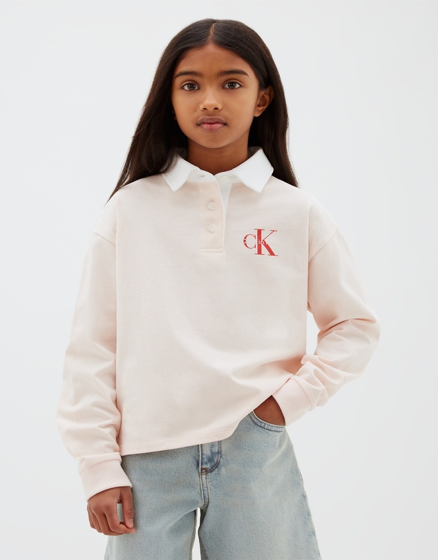 Calvin Klein Jeans - Girls Rugby Monologo Longsleeve Polo