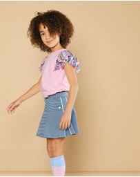 NONO - Gingham Check Skirt Nina - Kids-Teens